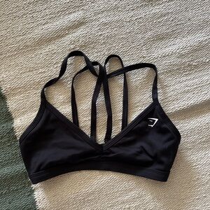 Black Strappy Sports Bra
